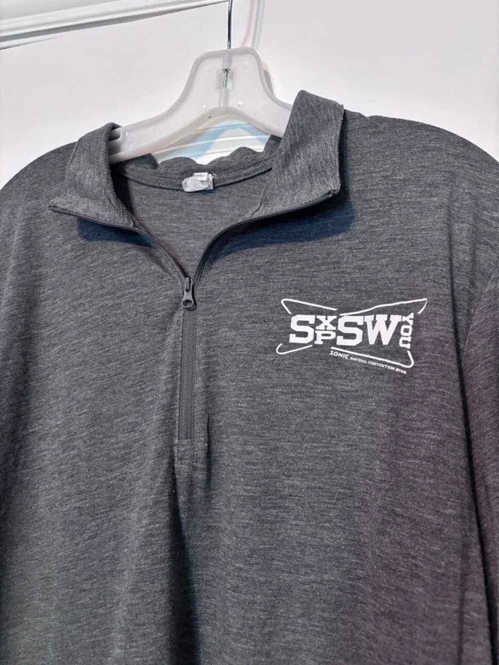 Sonic Drive In Sport-Tek Men's Dark Gray Half-Zip Pullover with White Logo - Picture 3 of 6